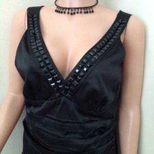 Black Sleeveless Dress Blouse